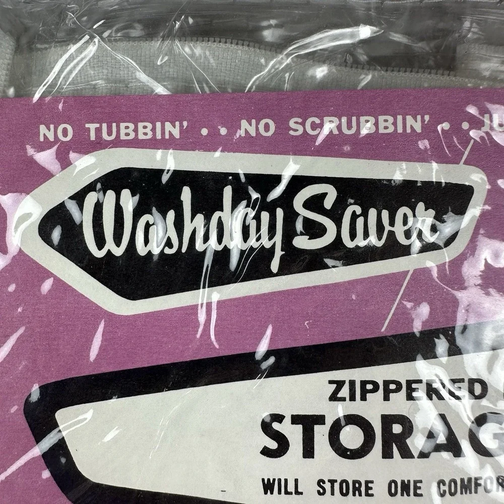 Washday Saver Zippered Plastic Storage Bag Comforter Blanket Storage Showeray